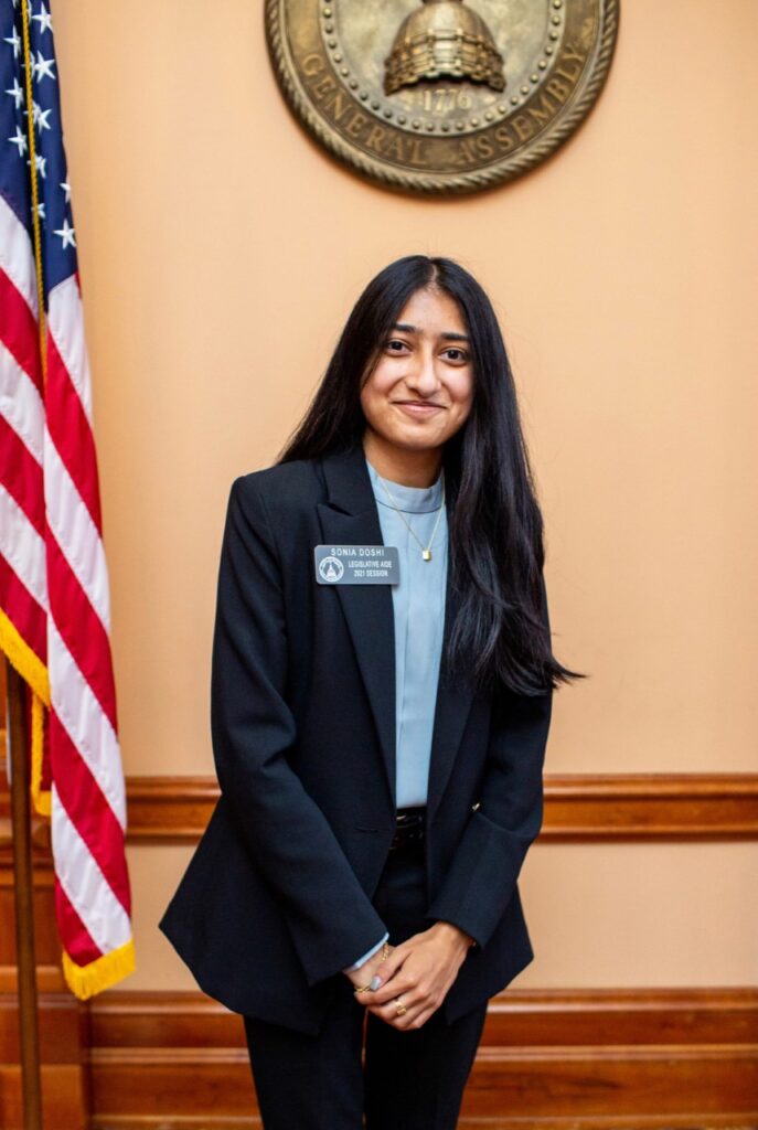A picture of the USG of Administration, Sonia Doshi.